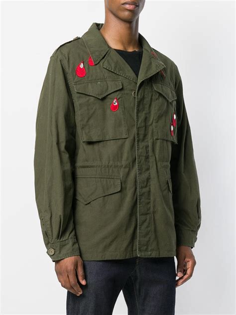 gucci army jacket with wings